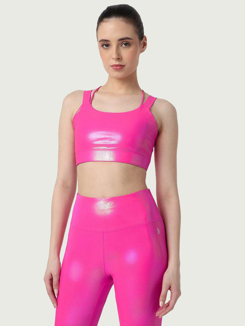 Got That Glow Pink Holo Sports Bra