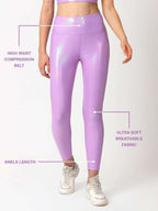 Lavender Holo High Rise Leggings BODD ACTIVE