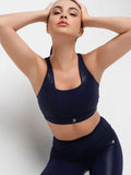 Midnight Navy Gloss Sports Bra