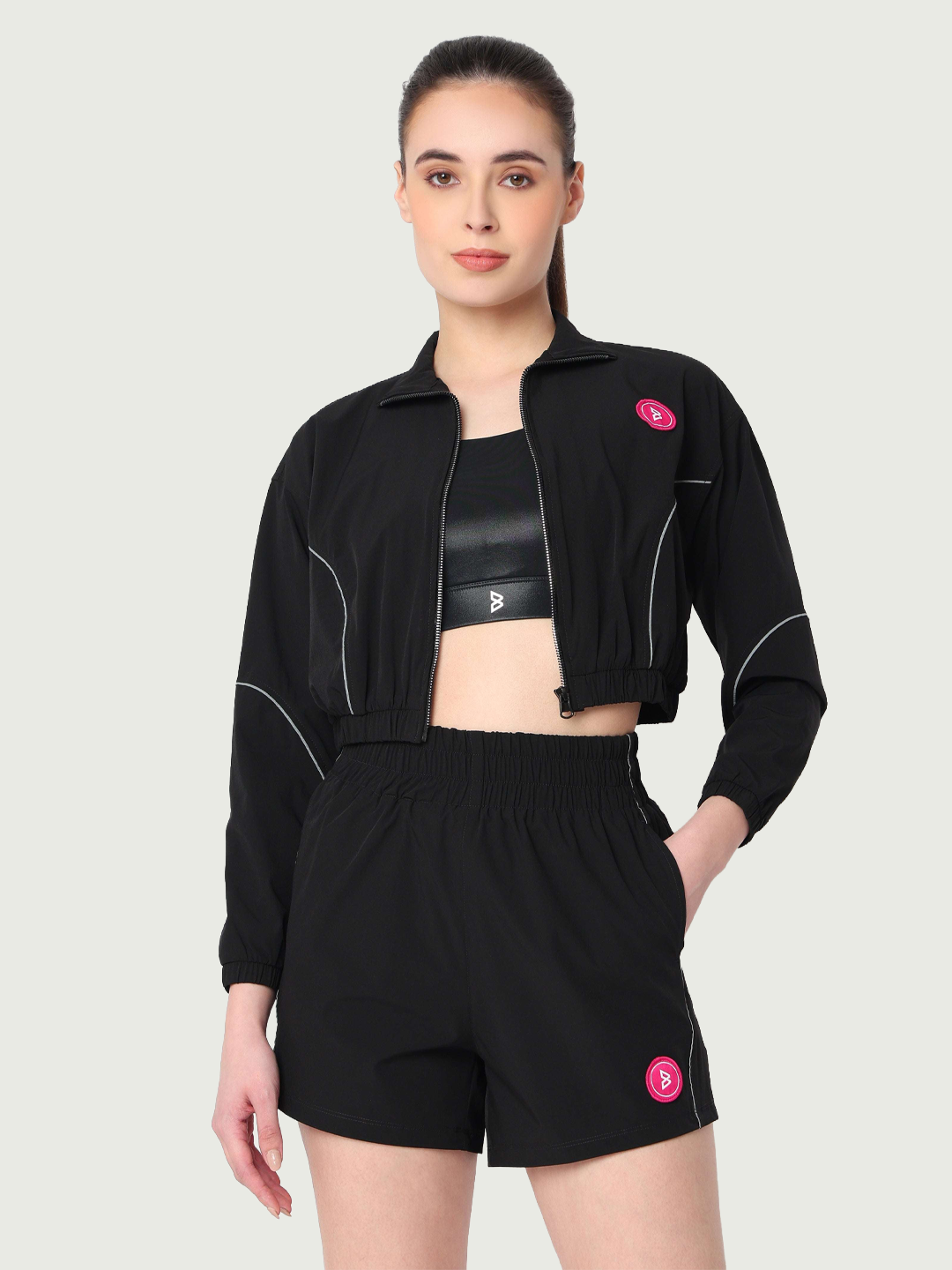 Velocity Black Cropped Jacket