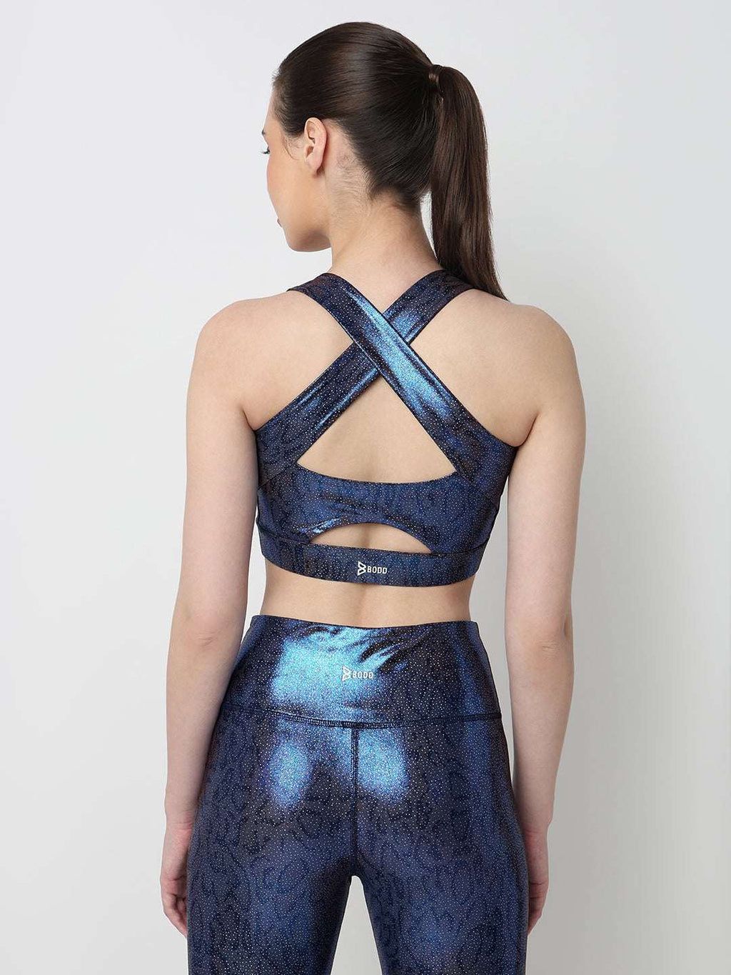 New Era Blue Gloss Sports Bra