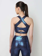 New Era Blue Gloss Sports Bra