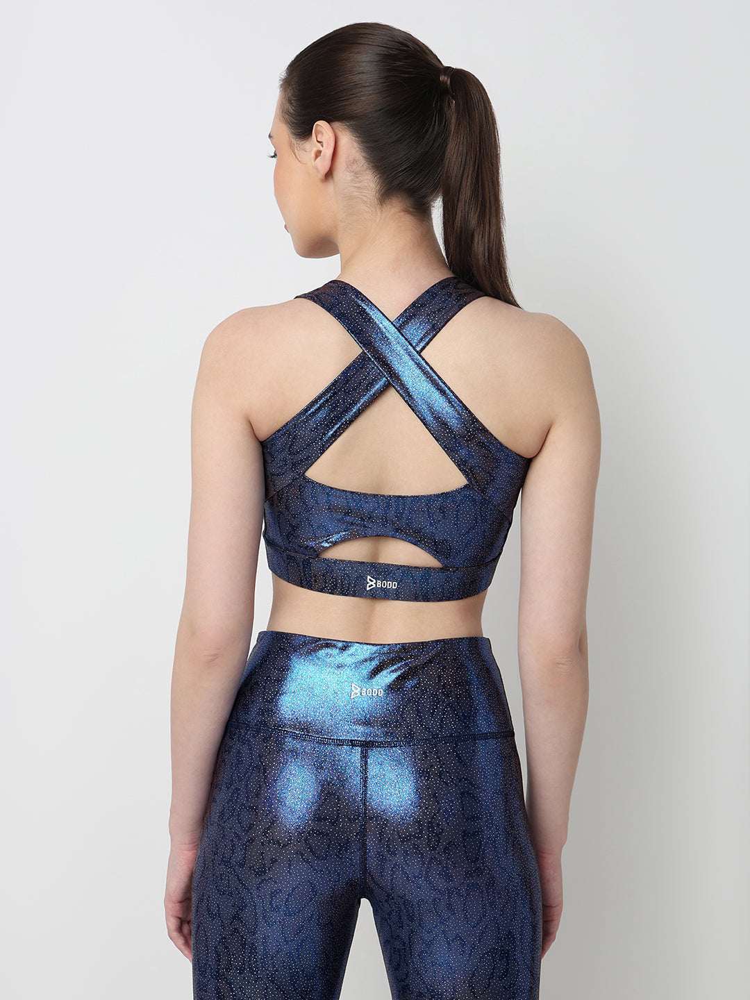 New Era Blue Gloss Sports Bra