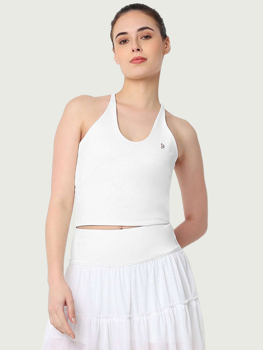 White Ace Crop Top