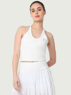 White Ace Crop Top