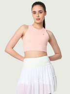 Court Glow Peach Crop Top