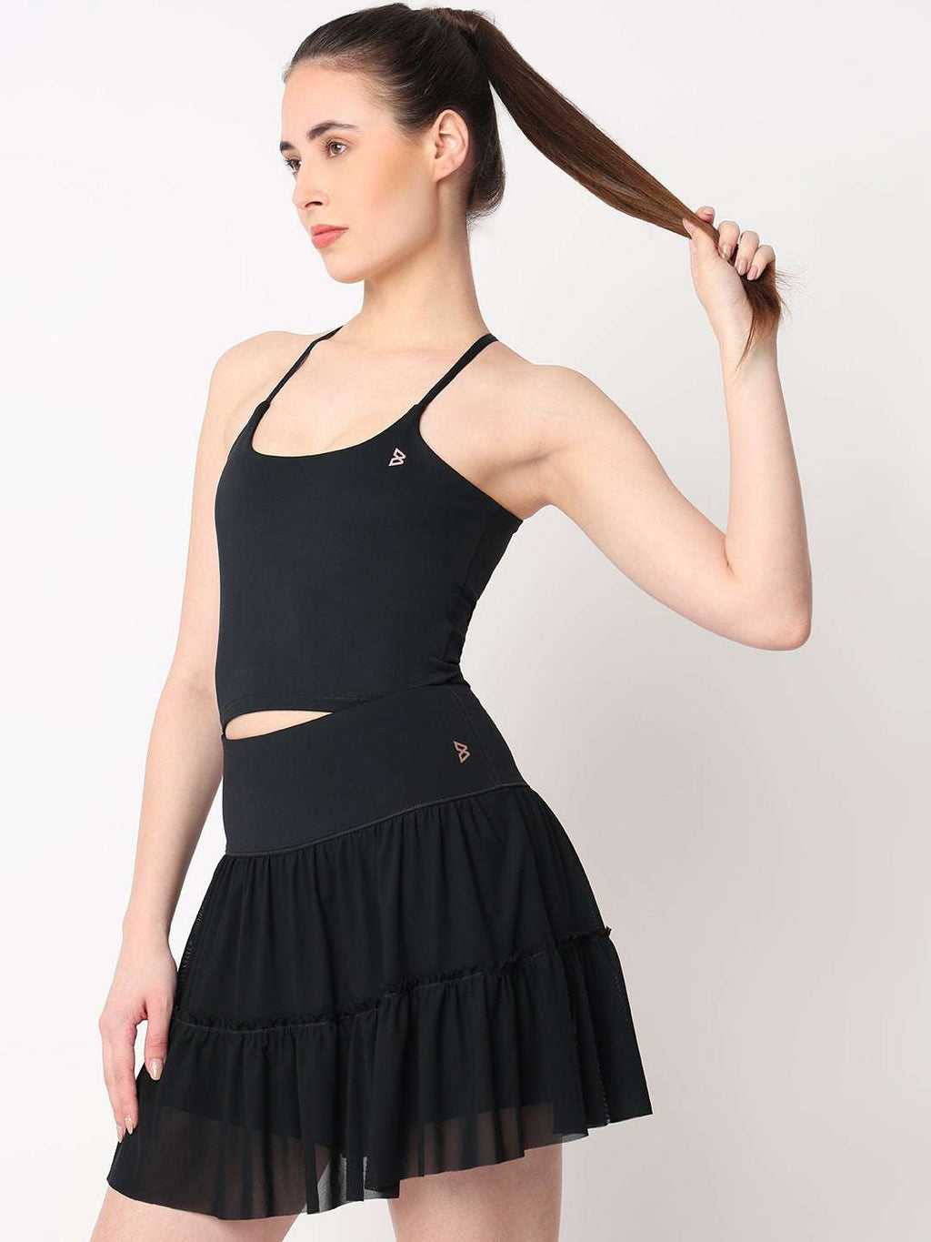 Match Point Black Skort