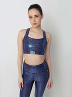 New Era Blue Gloss Sports Bra