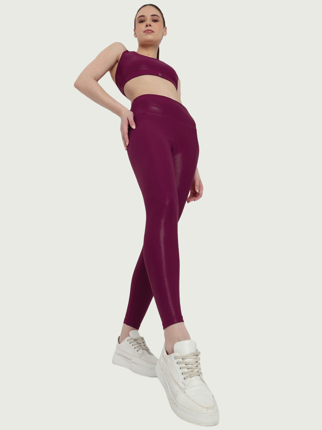 Wine Velocity Gloss Leggings
