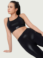 PowerGloss Black Sports Bra