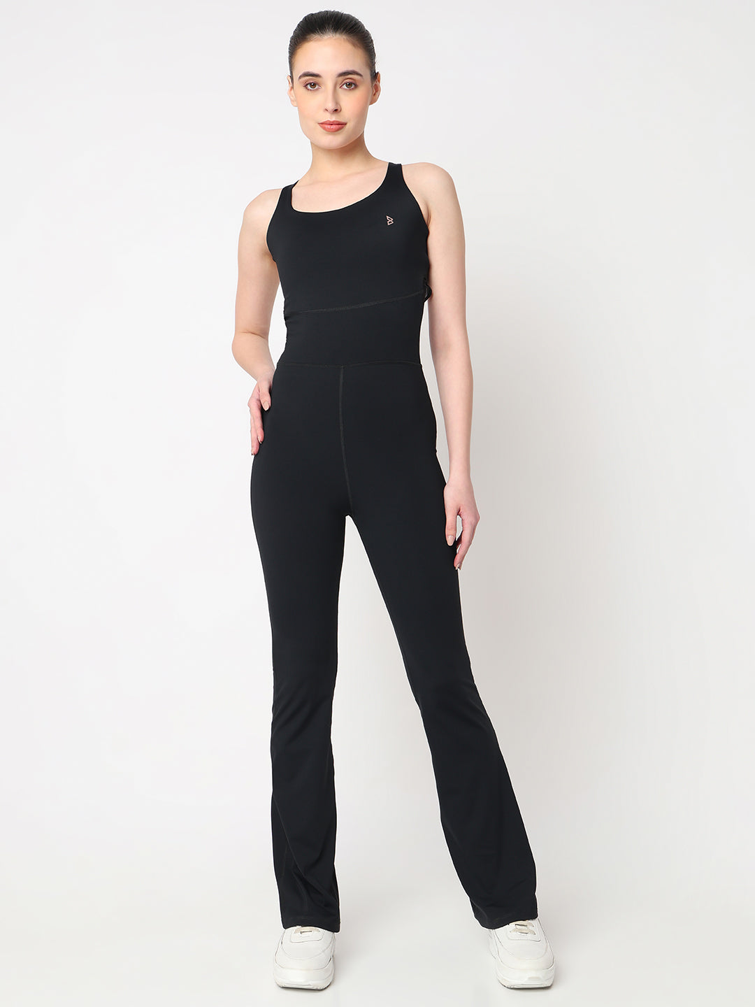 LunaMotion Black Flared Bodysuit