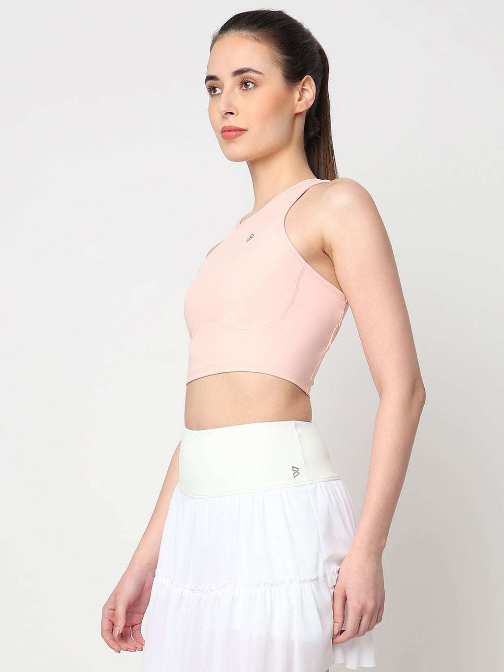 Court Glow Peach Crop Top