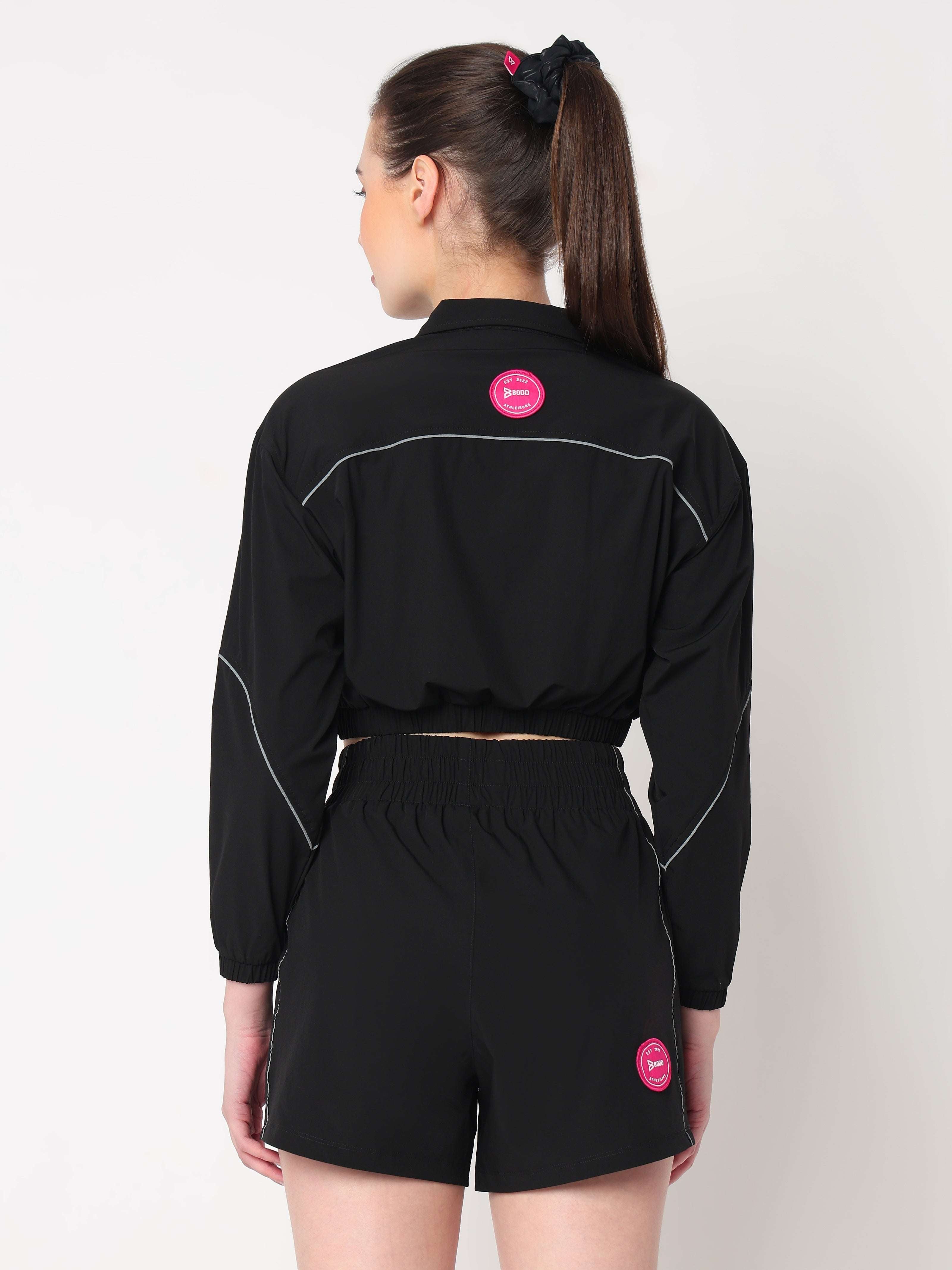 Velocity Black Cropped Jacket