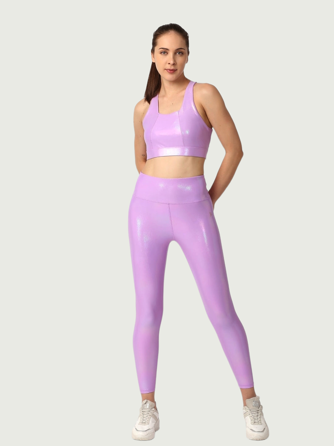 Lavender Holo Sports Bra