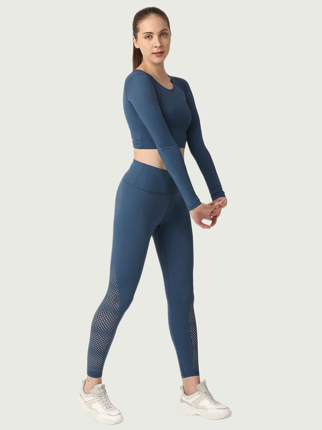 Crystal Teal Cut Out Leggings