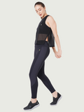 Black Sheer Overlapping Tank