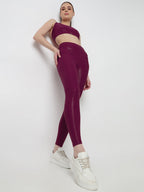 Wine Velocity Gloss Leggings