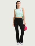 Black Functional Flared Pant