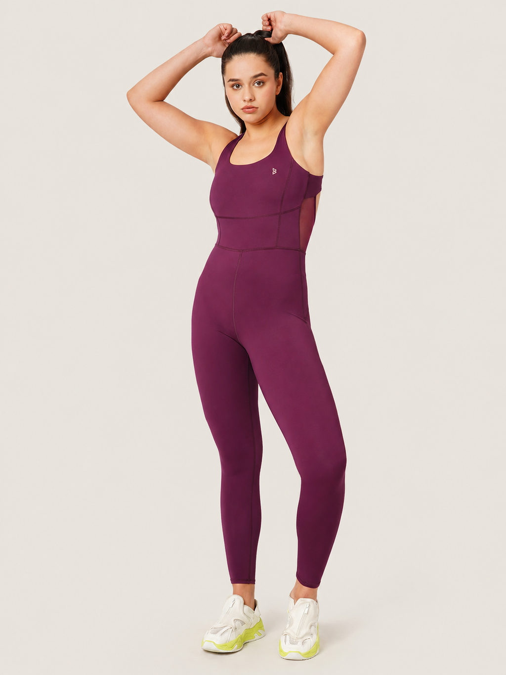 Functional Wine Mesh Bodysuit