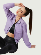 Being Pretty Lavender Cropped Jacket