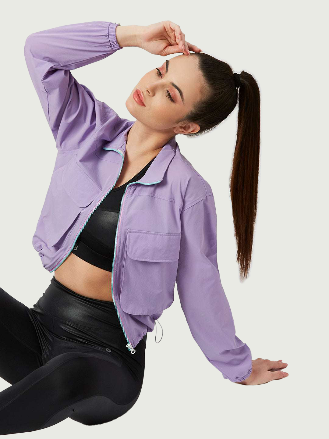 Being Pretty Lavender Cropped Jacket