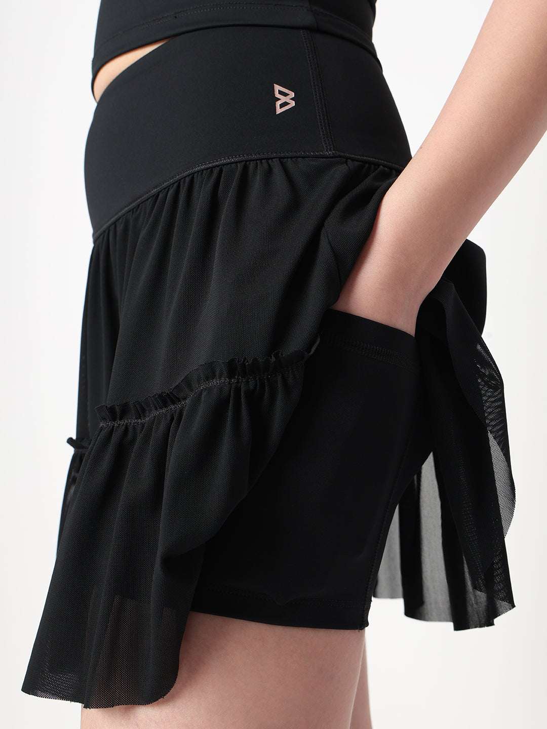Match Point Black Skort