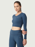 Crystal Teal Crop Top