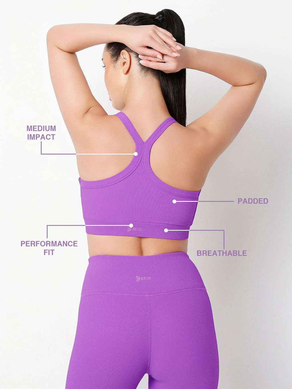 LilacRib Motion Sports Bra