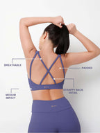 OceanRib Blue Sports Bra