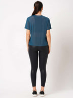 Teal Cut Out Mesh Tee BODD ACTIVE