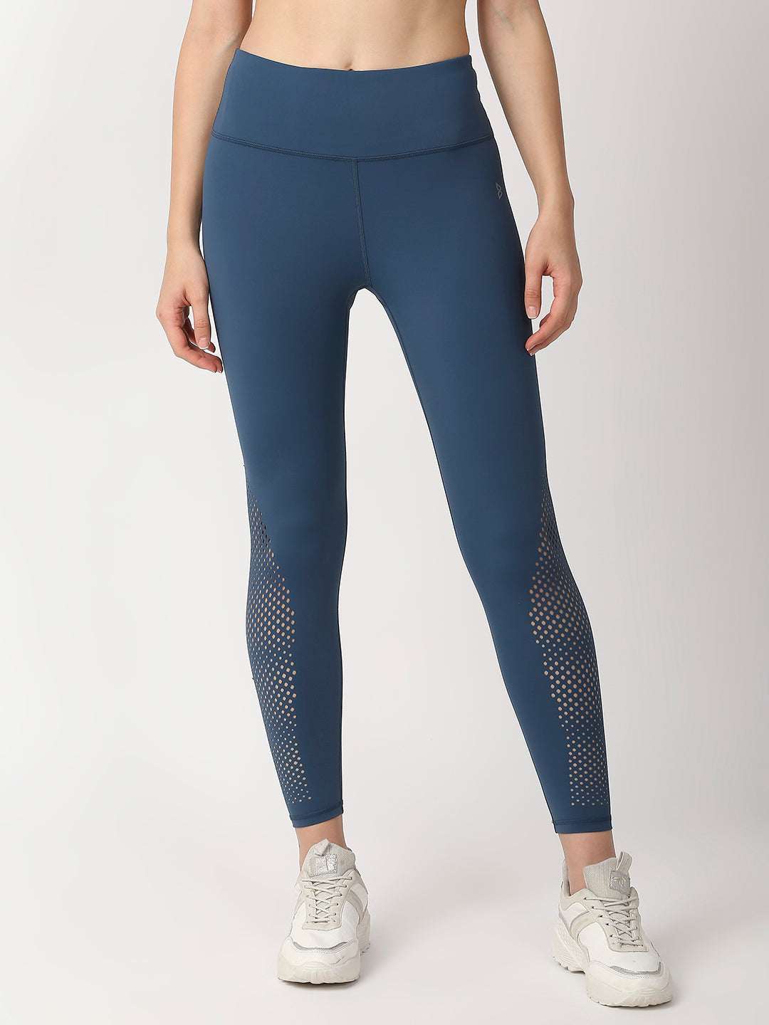Crystal Teal Cut Out Leggings boddactive.com